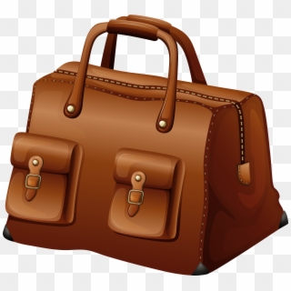 Download Travel Bag Transparent Clipart Png Photo - Leather Bag Clipart