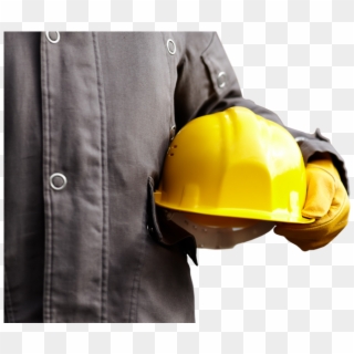 A Construction Worker Holding A Hard Hat Clipart