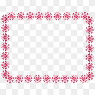 Border Red - Red Snowflake Border Clipart - Png Download