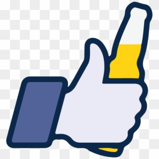 Facebook Like Beer Icon Vector Logo Thumbs Up - Facebook Like Beer Clipart