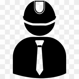 Engineer Wearing Hard Hat With Suit And Tie Comments - Icono De Un Un Ingeniero Clipart