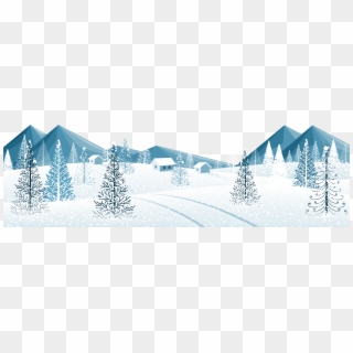 Winter Ground With Trees - Winter Trees Png Transparent Clipart