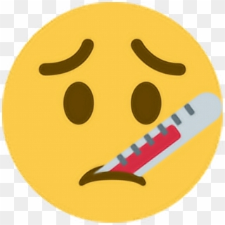 Sick Sticker - Emoji Febre Clipart
