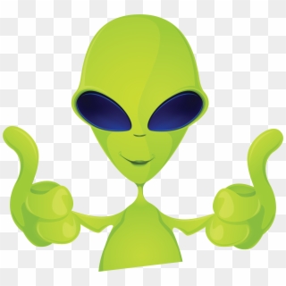 Green Thumbs Up Icon Png - Funny Alien Clipart