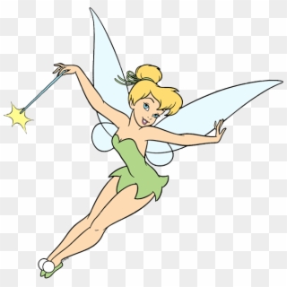 Magical Clipart Tinkerbell Wand - Tinkerbell And Her Wand - Png Download