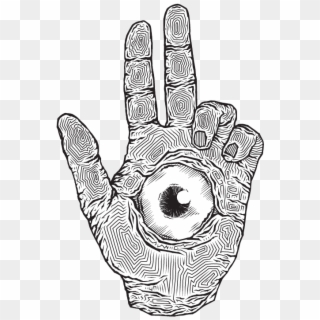 Transparent-grandparents Png Transparent Hand Eyeball - Baphomet Png Clipart