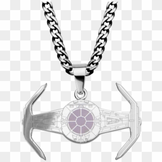Etched X1 Tie Fighter Pendant With Chain - Star Wars Smycken Clipart