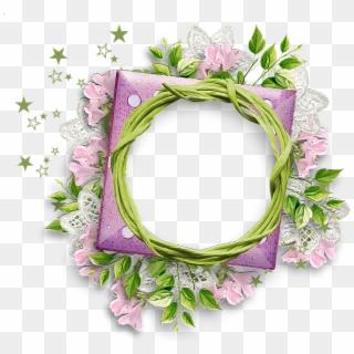 Round Lace Frame Png - Round Flower Frame Png Clipart