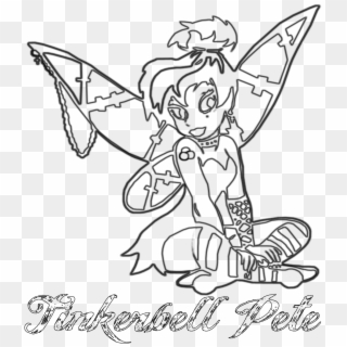 [pending] Tinkerbell Requesting A Signature [archive] - Line Art Clipart