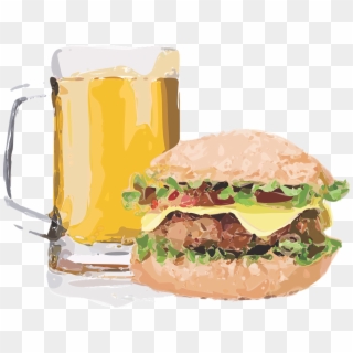 Burger And Beer Png Clipart