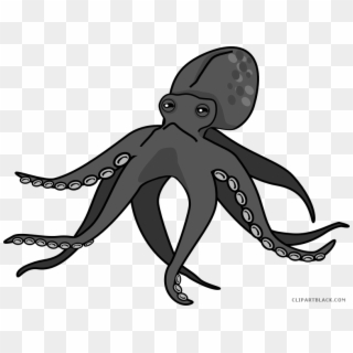 Octopus Clip Art Black And White - Transparent Background Octopus Clip Art - Png Download