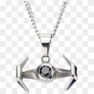 Tie Advanced X1 Fighter Crystal Pendant With Chain - Necklace Clipart