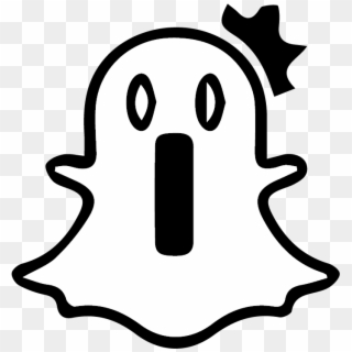 Ghost Clipart Snap - Sad Snapchat Ghost Transparent - Png Download