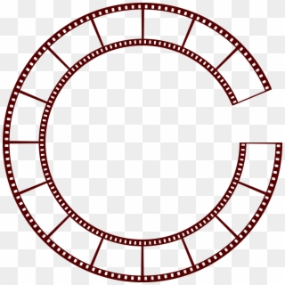 File - Filmstrip-circle - Svg - Film Strip Circle Png Clipart