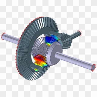 Model Example Of A Differential Gear - Comsol Linear Motor 3d Clipart