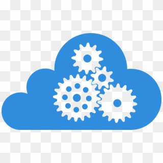 Cloud-gears - Cloud Implementation Clipart