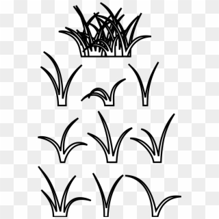 Grass Clip Art Black And White Clipart Download - Patch Of Grass Drawing - Png Download