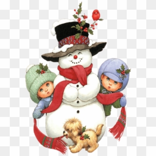 Free Png Cute Snowman Kids And Puppy Png - Iphone Wallpaper Christmas Santa Snowman Clipart