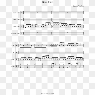 Blue Fire Sheet Music For Percussion Download Free - Sheet Music Clipart