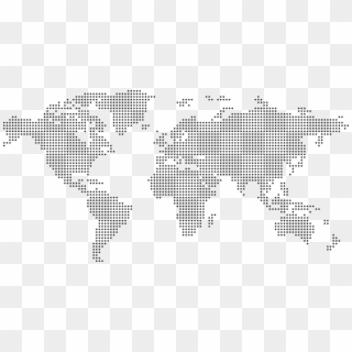 Worldmap-dots - World Map Png Dots Clipart