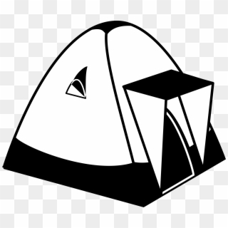 Tent Girls Camp Clipart - Tents Black And White - Png Download