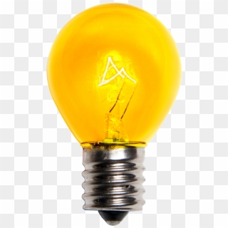 Lamp - Translucent Yellow Light Bulb Clipart