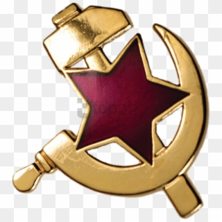 Miscellaneous - Metal Hammer And Sickle Badge Clipart