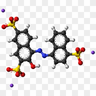 Amaranth Sodium Azo Dye Molecule Model Structure - Molecule Clipart