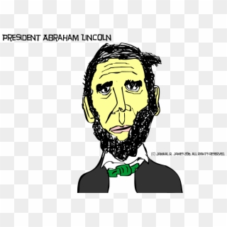 President Abraham Lincoln Caricature By Cartoonist - Illustration Clipart