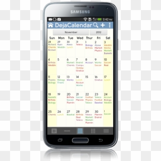Samsung S5 Calendar Clipart