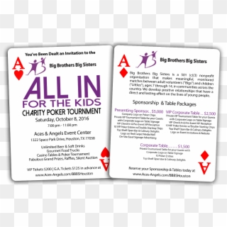 Big Brothers Big Sisters Of Greater Houston Casino - Printable Deck Of Cards Clipart
