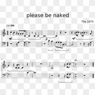 Please Be Naked - Sheet Music Clipart