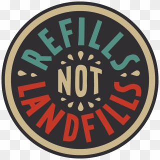 Refills Not Landfills Logo - Circle Clipart