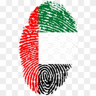 United Arab Emirates Flag Fingerprint Country Pride - Uae Flag Fingerprint Clipart