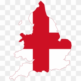 Flag-map Of The Kingdom Of England - Kingdom Of England Flag Map Clipart