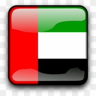United Arab Emirates Flag Country Square Button - Flag Of The United Arab Emirates Clipart