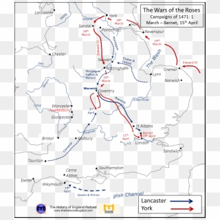 1471 Campaign - Ravenspur England Map Clipart