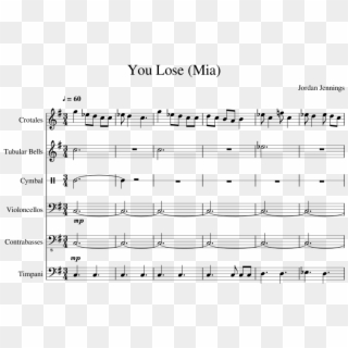 You Lose Sheet Music Composed By Jordan Jennings 1 - Sheet Music Clipart