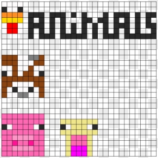 Minecraft Animal Faces Clipart