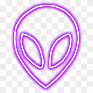 Neon Glow Alien Purple Aliens Freetoedit Mimi Sticker - Circle Clipart