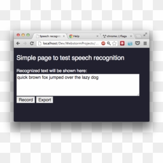 Speech Recognition With Javascript, Websockets And - Jquery Don T Show Me Again Popup Clipart
