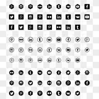 Social Shapes Font - Social Media Icon Png Vector Clipart
