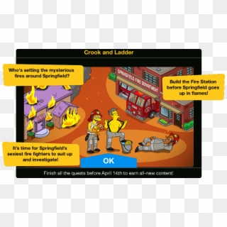 Crook And Ladder Event Guide - Fire Station Burns Down Cartoon Clipart