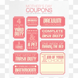 Mother's Day Coupons - Label Clipart