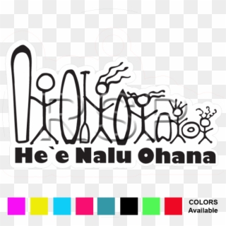 Decal Surf He'e Nalu Ohana - Graphics Clipart