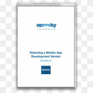 Selecting A Mobile App Development Vendor - Open Sky Data Systems Clipart
