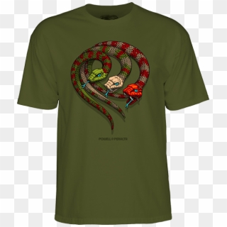 Powell Snakes Ss M-military Green - Active Shirt Clipart