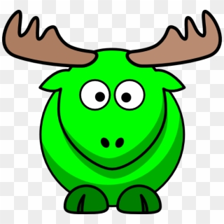 Moose Green Kids Clip Art - Cartoon Elk - Png Download