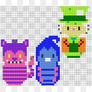 Alice In Wonderland Pt2 Perler Bead Pattern / Bead - Creative Arts Clipart