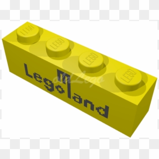 Brick 1 X 4 With Black Legoland Logo Print - Legoland Brick Clipart